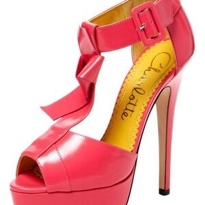 Vero Cuoio Vibrant Pink Platform Heels